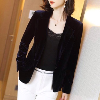 Áo vest nhung nữ kiểu dáng công sở sang chảnh QCNP2280