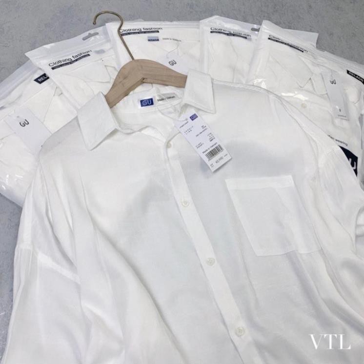 SƠ MI GUU TRẮNG OVERSIZE, SƠ MI ĐŨI, HÀNG CAO CẤP | BigBuy360 - bigbuy360.vn