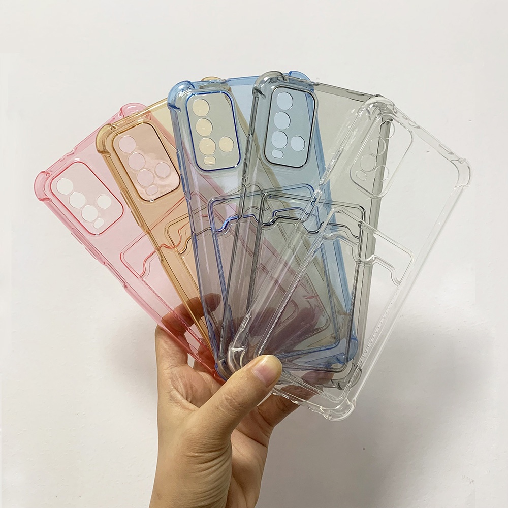 Ốp Điện Thoại TPU Mềm Có Ngăn Đựng Thẻ Cho Redmi 9T Note 8 9S 10 10S Poco X3