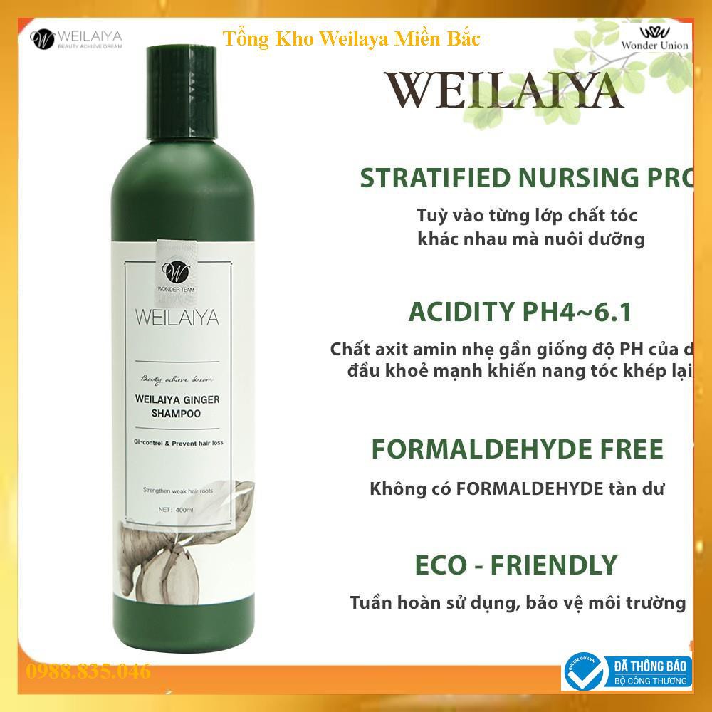 Dầu Gội Đầu Weilaiya Tinh Chất Gừng Hỗ Trợ Mọc Tóc Và Ngăn Rụng Tóc Kích Thích Mọc Tóc 400ml - Hàng Chính Hãng | BigBuy360 - bigbuy360.vn