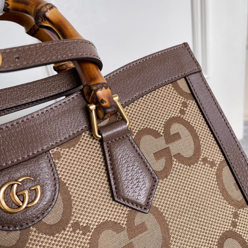 Túi xách nữ da thật cao cấp Gucci GC Tote quai gỗ size 35 hàng vip 1-1