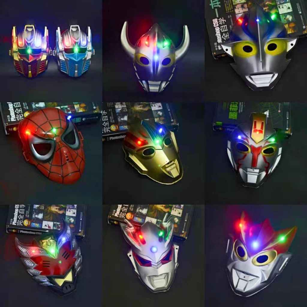 Mặt Nạ SIÊU NHÂN Phát Sáng Trong Avengers biệt đội siêu anh hùng Spider man, Captain America,Batman