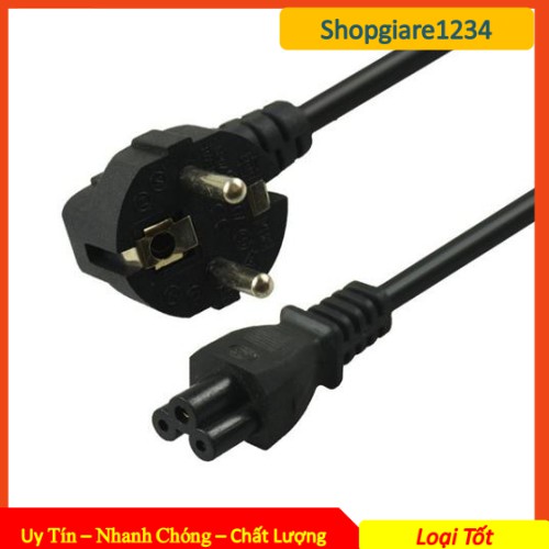 Dây Cáp Nguồn Adapter Laptop - Dây Nguồn 2 Chân - 3 Chân cho Adapter laptop - Hàng Zin, Siêu Chất Lượng