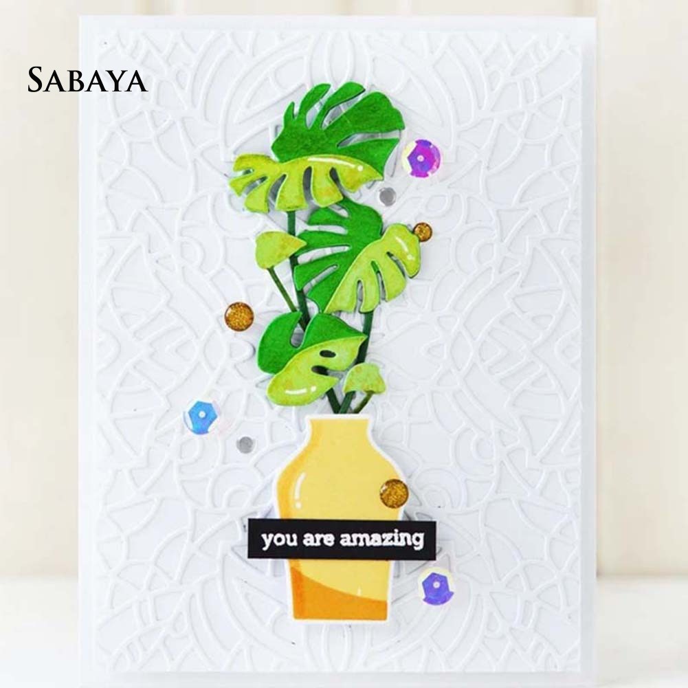 Khuôn Cắt Giấy Làm Từ Kim Loại Hình Lá Trang Trí Scrapbook
