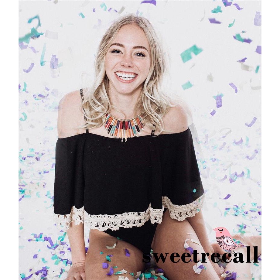 Đồ bơi 1 mảnh trễ vai viền ren duyên dáng nữ tính | BigBuy360 - bigbuy360.vn