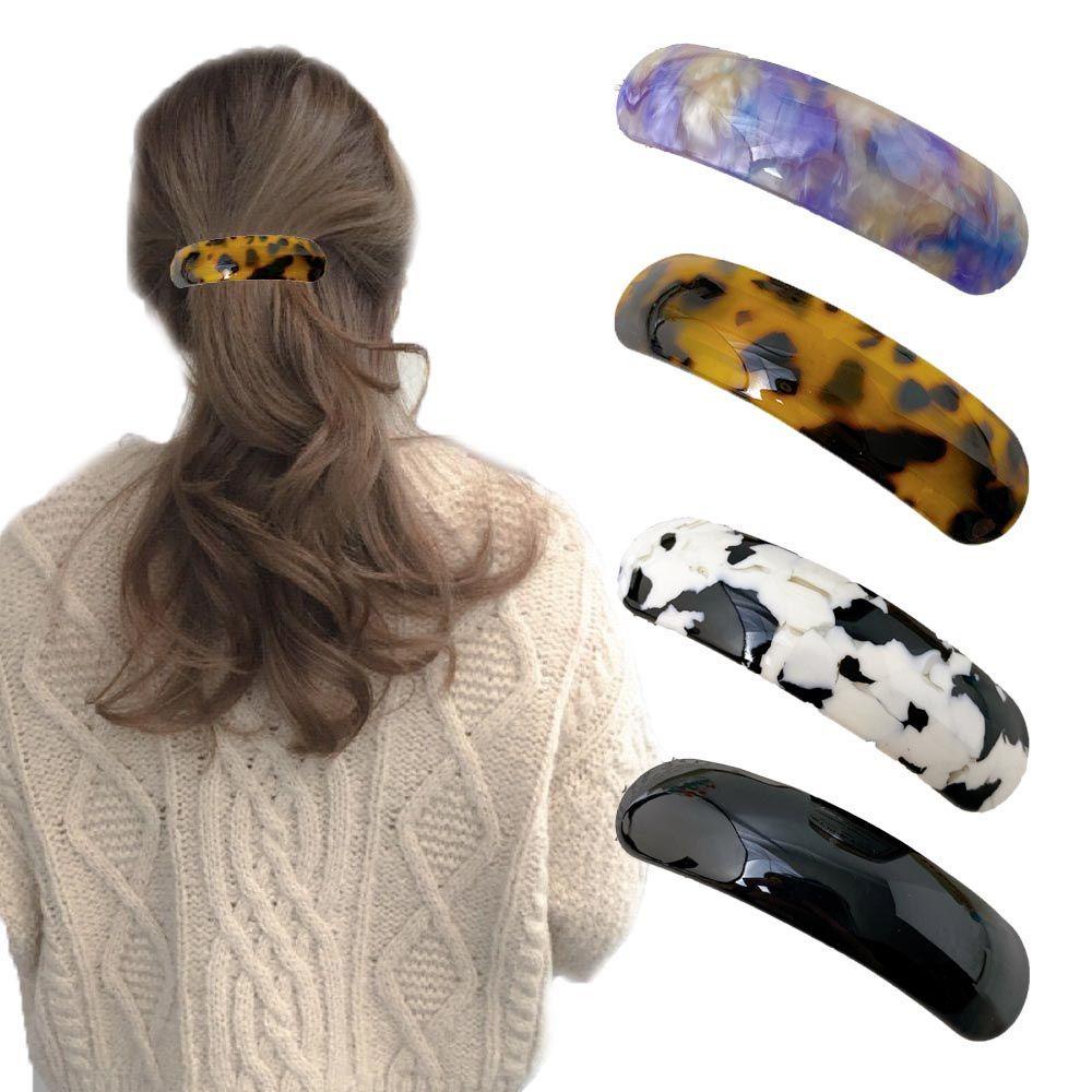 VANES1 Kẹp Tóc Họa Tiết Da Báo Thanh Lịch Cho Nữ