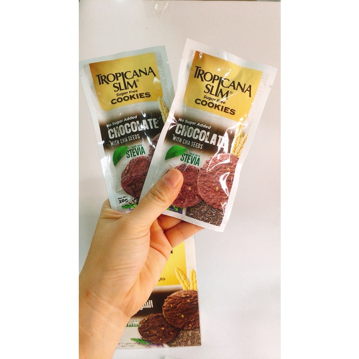 Bánh Quy Ăn Kiêng Cao Cấp Tropicana Slim Chocolate 200g Cho Người Ăn Kiêng Healthy/Tiểu Đường (Date 04/2022)