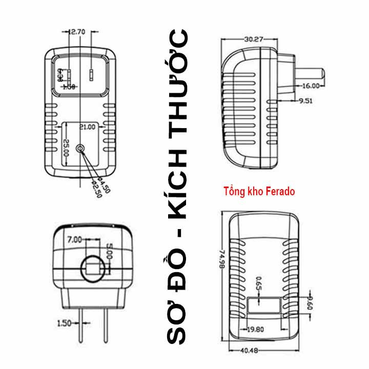 Cục sạc thay thế 9 -12V cho gối massage - Adapter đổi nguồn