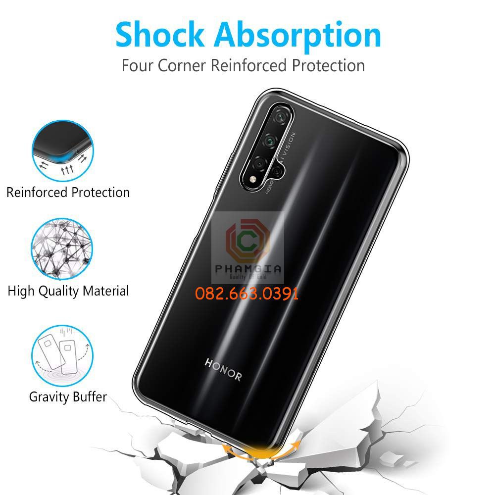 Ốp lưng Huawei Nova 5T / Honor 20 / Honor 20s dẻo trong bảo vệ camera bền đẹp