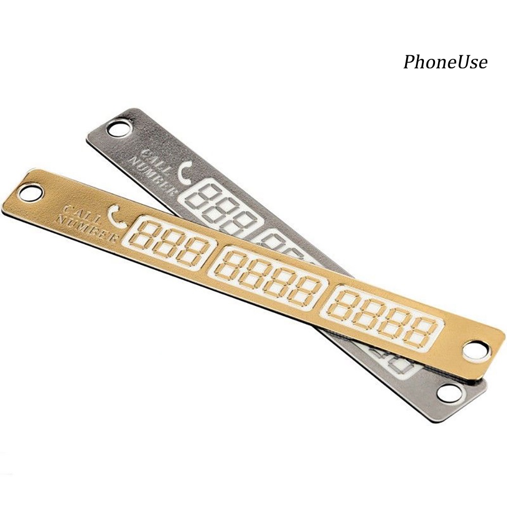 Bảng Số Điện Thoại Đỗ Xe Tạm Thời Bằng PU Dạ Quang Có Cốc Hút Tiện Lợi