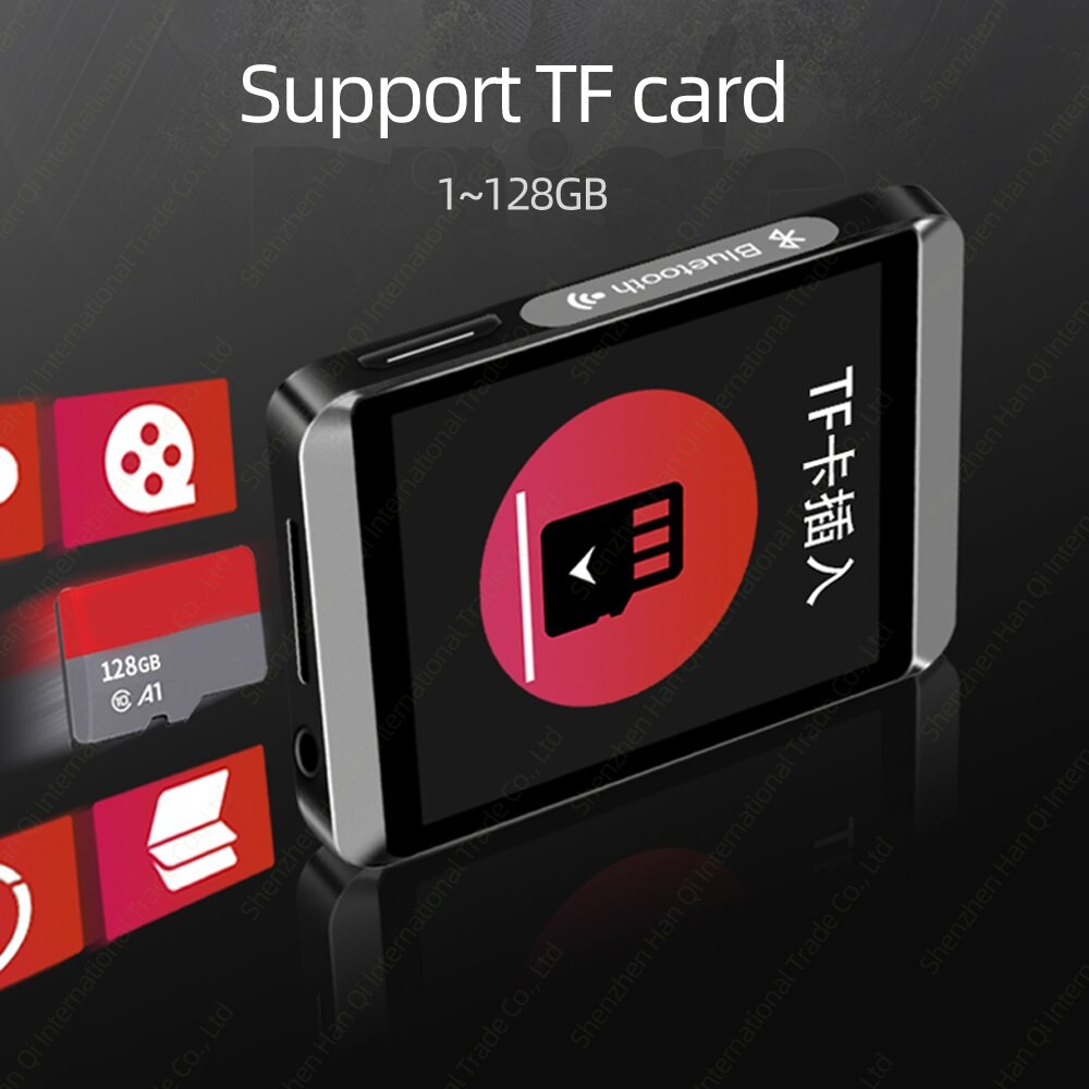 Máy Nghe Nhạc Full Màn Hình Cảm Ứng Bluetooth Không Dây Ruizu M5 Bộ Nhớ Trong 8Gb