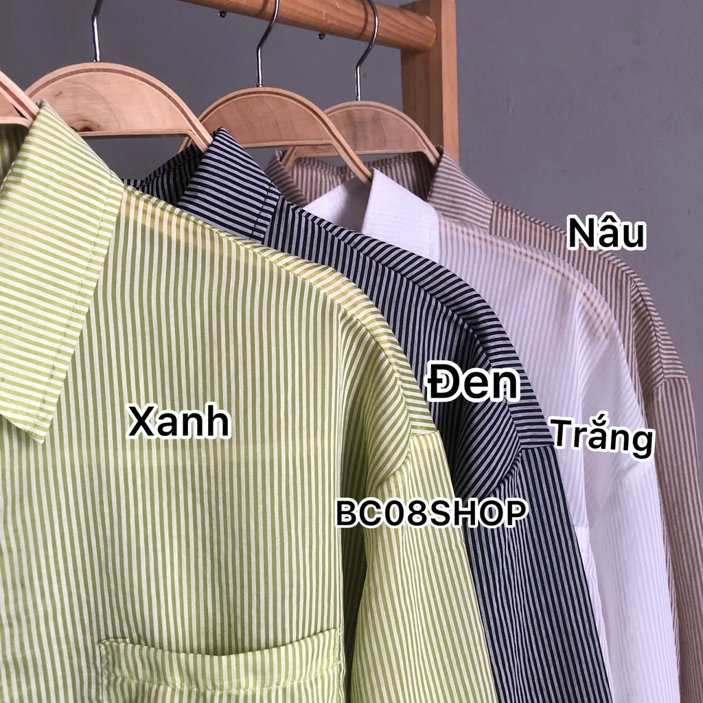 Áo Sơ Mi Nữ Dài Tay Có Túi Basic Đuôi Tôm (4 màu) có size - BC086
