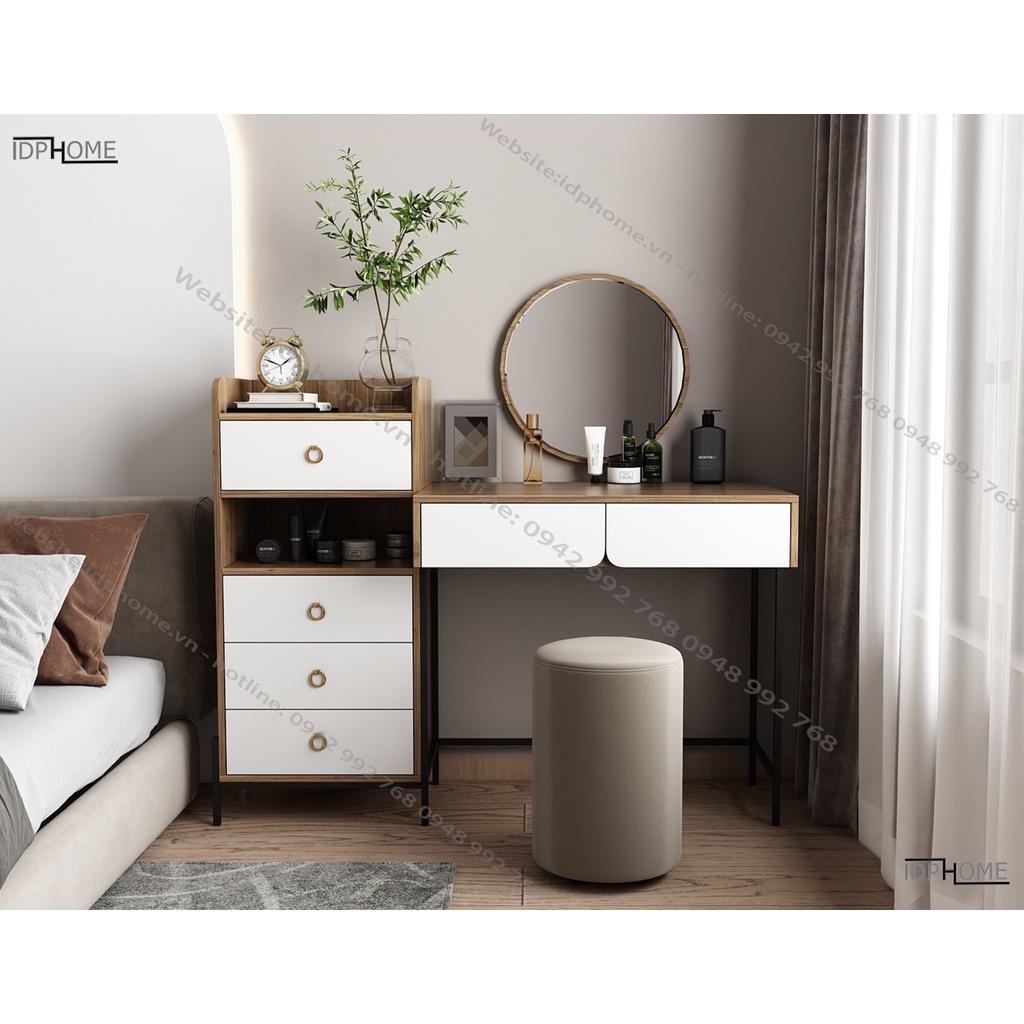 Bàn trang điểm kèm tab đầu giường đa năng BP6807