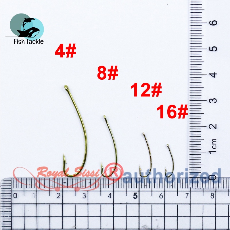 Móc Bay4#8#12#16# Bộ 3 Móc Câu Cá Dài 10 Cái Chất Lượng Cao Chuyên Dùng
