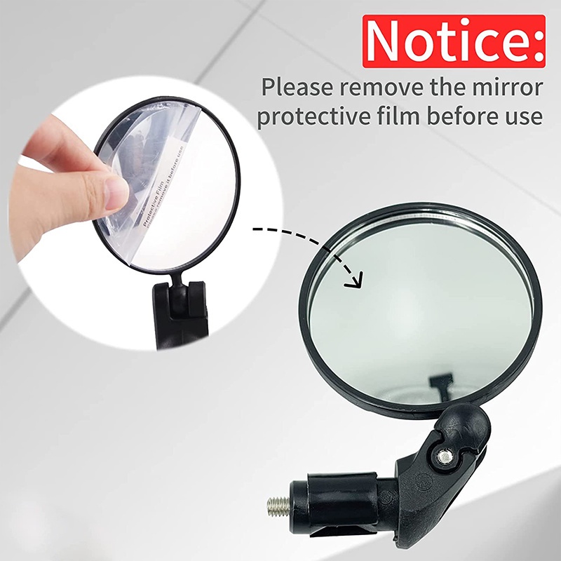 Gương Chiếu Hậu Lồi Xe Đạp Điều Chỉnh 360° Phụ Kiện Xe Đạp/ Xe Đạp Góc Rộng Xoay Được