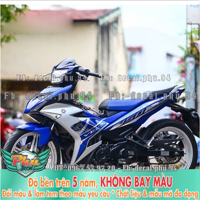 Tem rời EX 150 Y15 ZR xanh bạc (P) -1