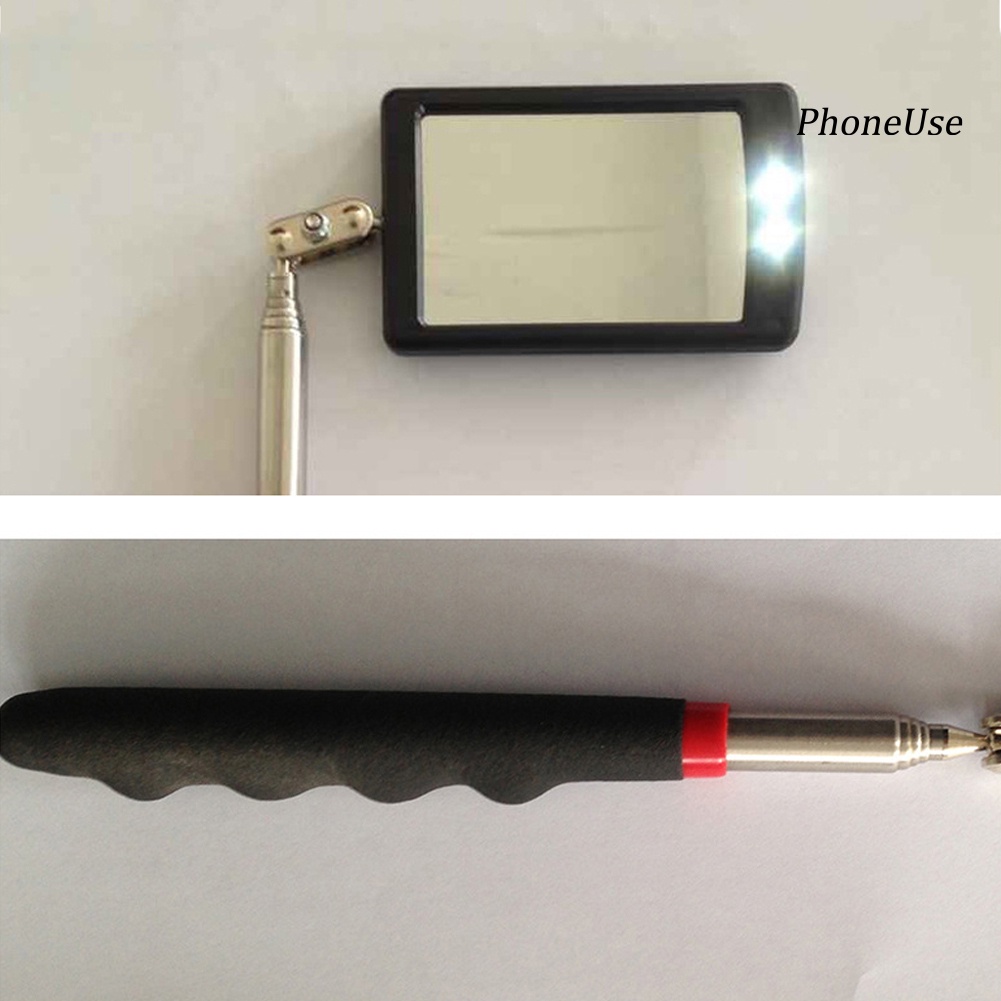 Gương Chiếu Hậu Da PU Có Thể Điều Chỉnh Góc Độ Tiện Dụng Cho Xe Hơi