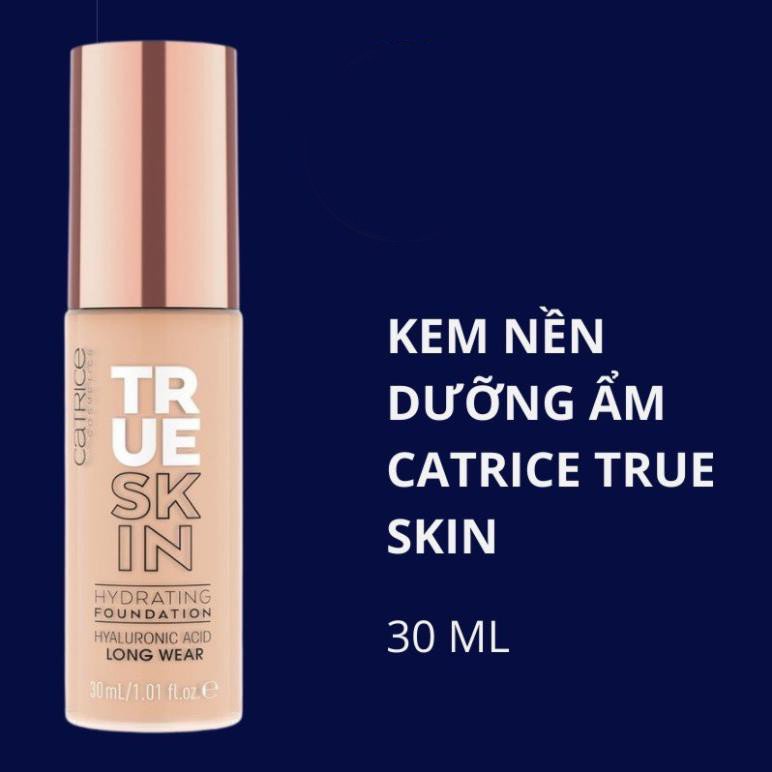 Kem Nền Dưỡng Ẩm Catrice True Skin Hydrating Foundation che phủ hoàn hảo 30ml