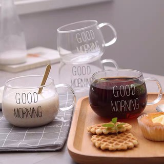 Cốc thủy tinh GOOD MORNING - Cốc decor