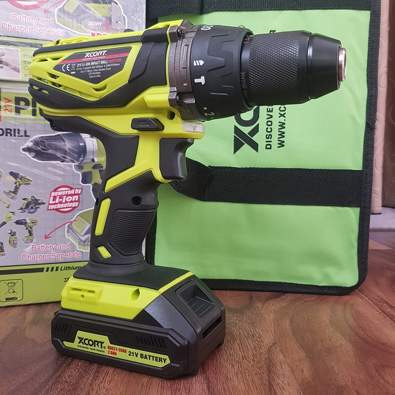 Máy khoan búa - Máy khoan dùng pin 38 NM XCORT