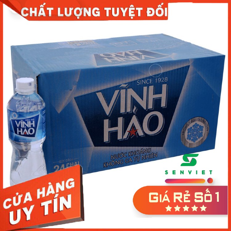 Thùng 24 chai nước khoáng Vĩnh Hảo 500ML