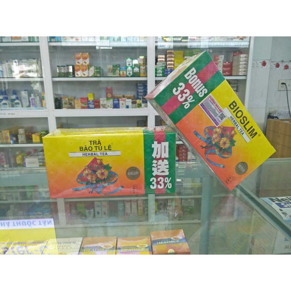 Trà Giảm Cân Bảo Tú Lệ Bio Slim - GIúp Thanh lọc cơ thể, Lọc máu giải độc trong gan ,ngăn ngừa hấp thụ mỡ Hộp 40 gói