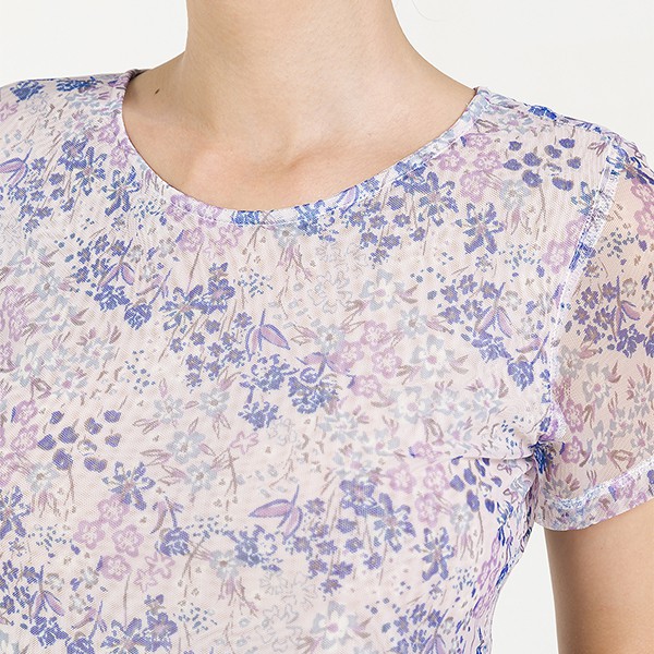 ÁO Kiểu Nữ Peplum Cổ TròN Ren Lưới Lamer L61B20H055