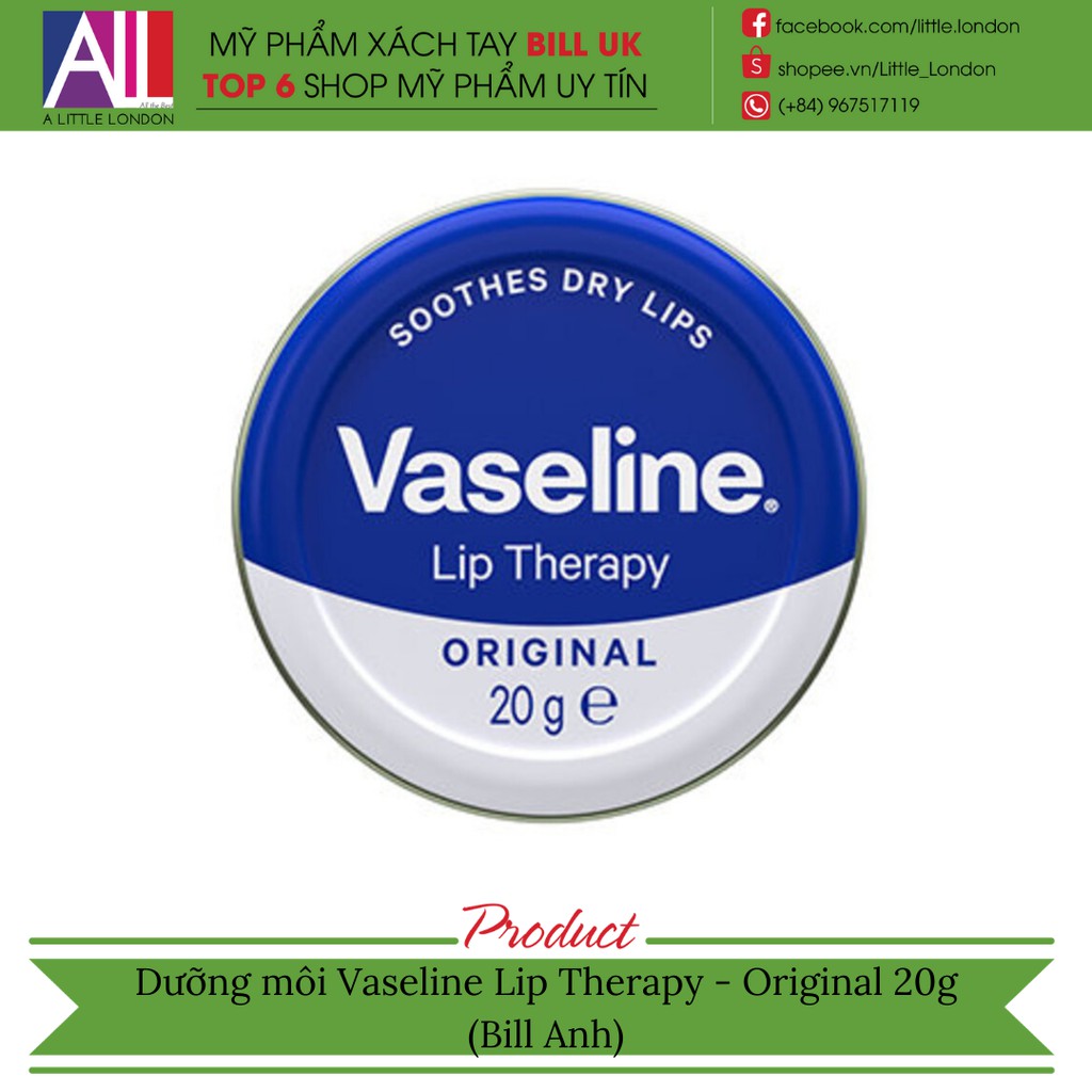 [TOP 1 SHOPEE] Dưỡng môi Vaseline Lip Therapy 20g (Bill Anh) | BigBuy360 - bigbuy360.vn