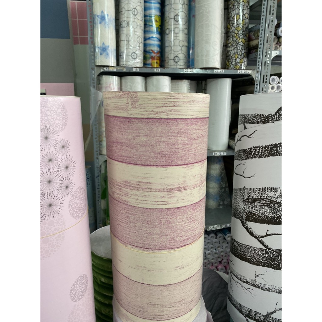 Decal Giấy Dán Tường 45cm Rộng Có Sẵn Keo Dán Mẫu Ván Gỗ