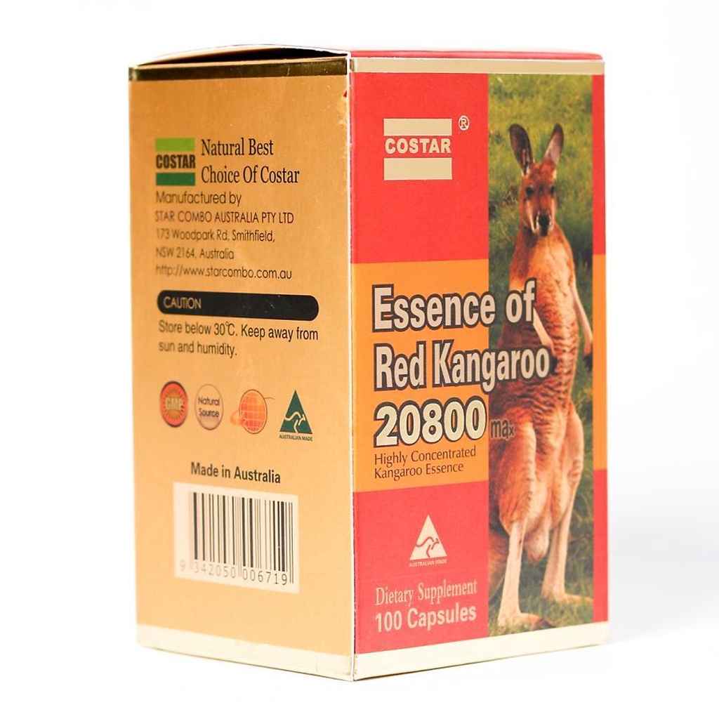 Viên Uống Tăng Cường Sinh Lý Essence of Red Kangaroo 20800 Max Úc Hộp 100 Viên