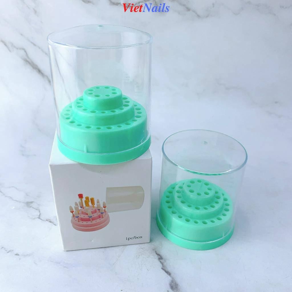 Hộp Cấm Đầu Mài Móng 48 Ô Nhỏ Gọn – Hộp Đựng Đầu Mài Móng
