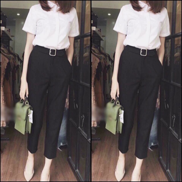 [FREE SHIP -Ảnh thật] Quần baggy đai vuông