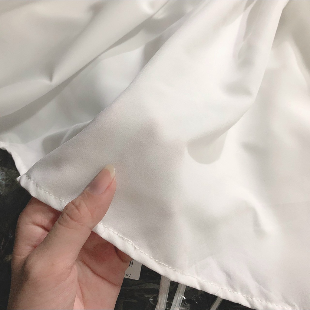 Áo trễ vai tay phồng- Áo bẹt vai bánh bèo nhún eo tôn dáng -alohashop91