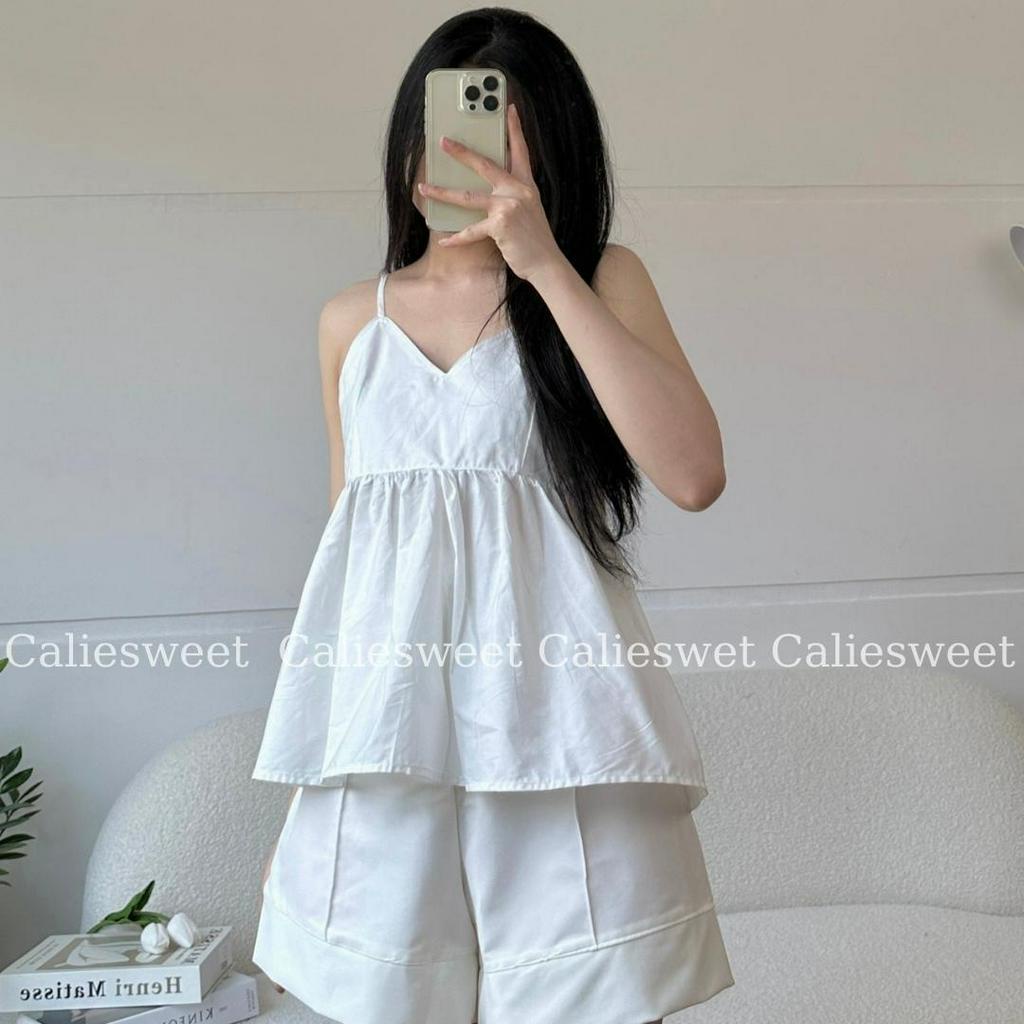 Áo 2 dây babydoll Caliesweet áo 2 dây thoáng mát ngày hè năng động thời trang