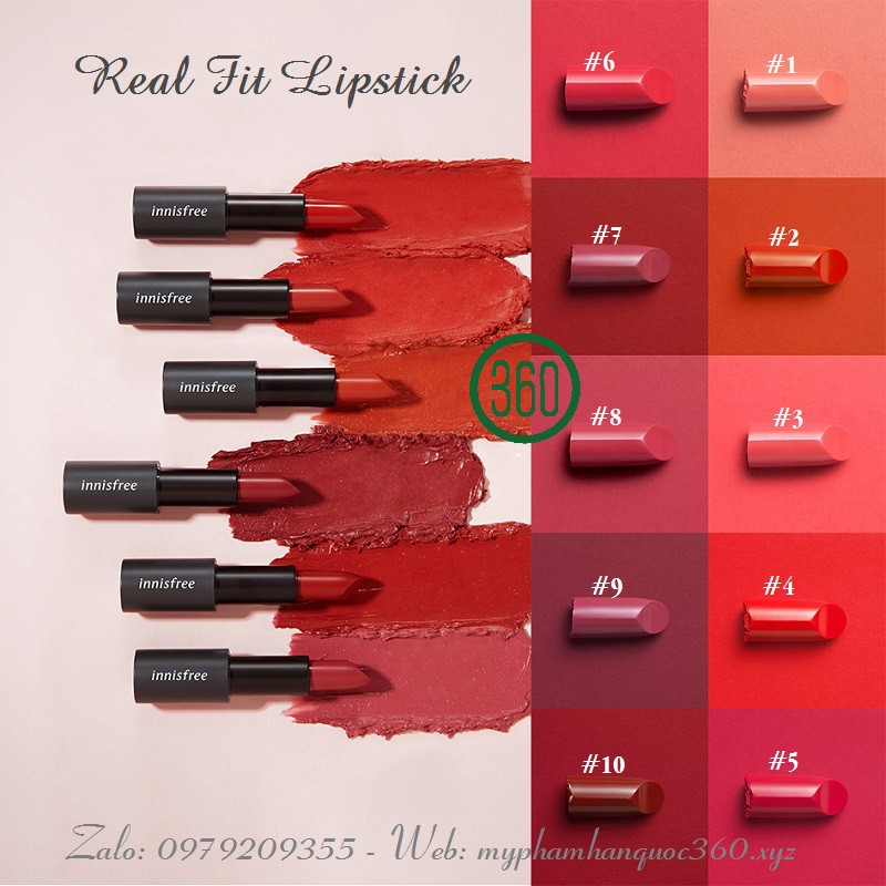 [SALE LỖ] Son Thỏi Lì Innisfree Real Fit Lipstick 3.1 g