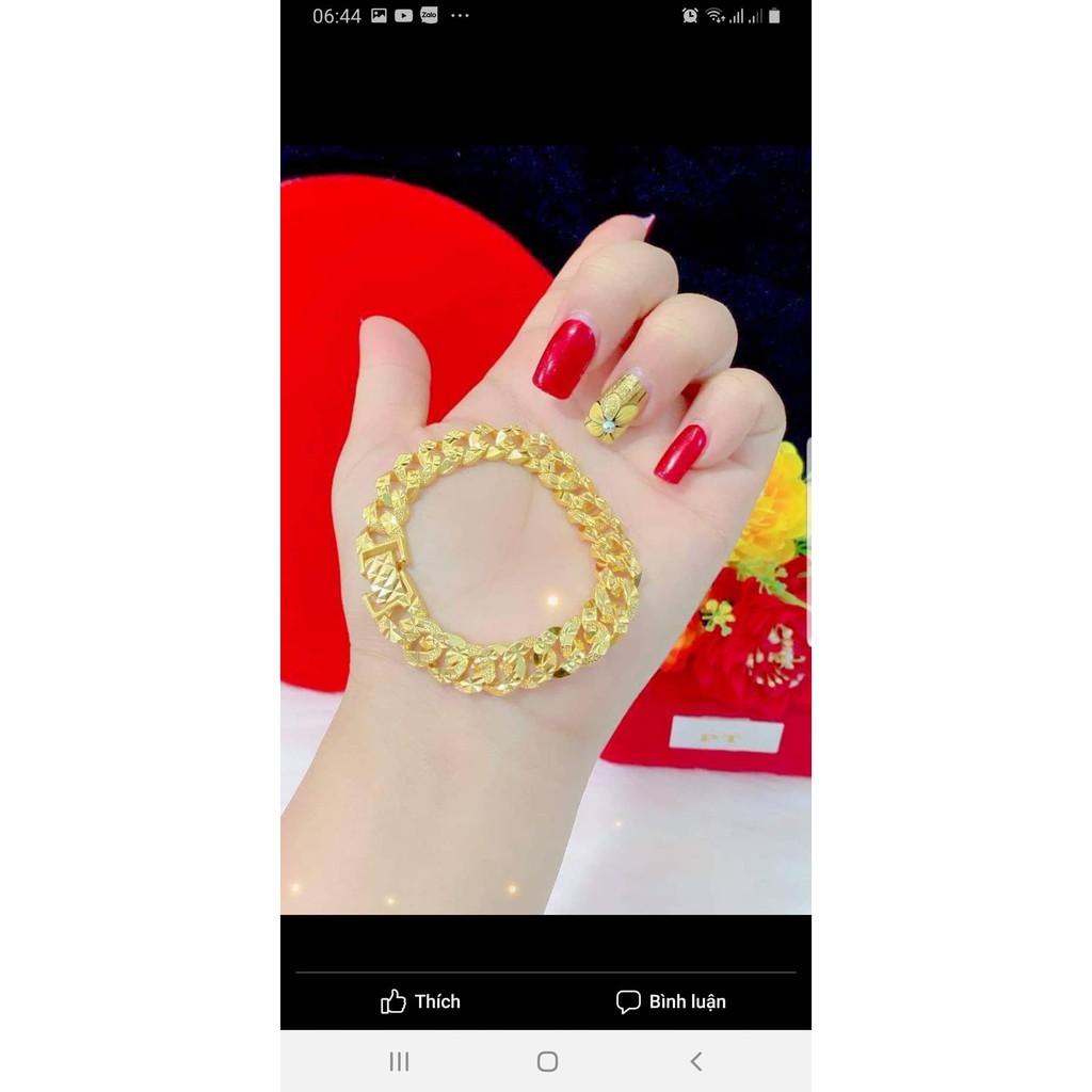 Lắc tay nam nữ kiểu lặc mạ 24k cao cấp P3323