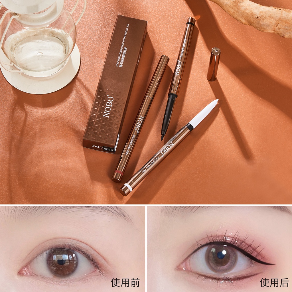 Bút Kẻ Mắt Dạng Gel Mịn Màu Đen / Nâu Lâu Trôi Chống Thấm Nước NO.8044