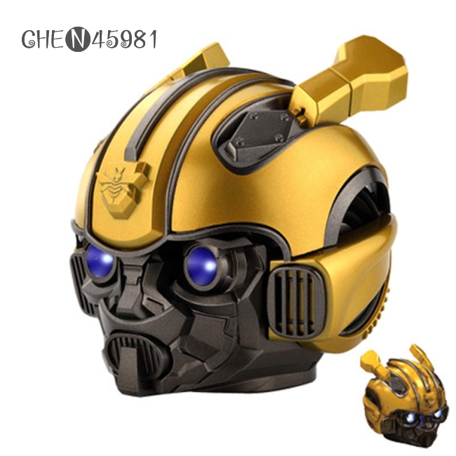 Bumblebee Helmet Bluetooth Speaker Fm Radio Usb Mp3 TF Smart Subwoofer Blue Tooth 5.0 Portable Mini