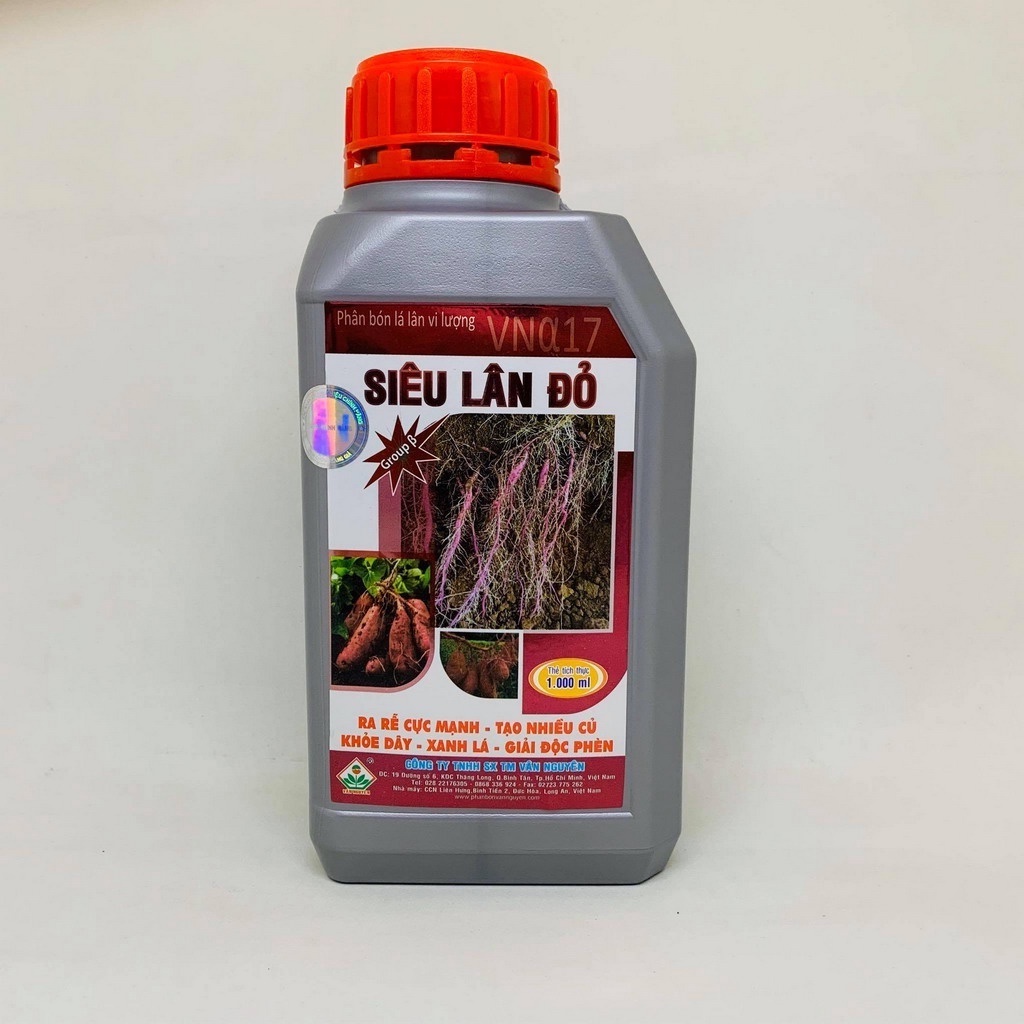 PHÂN BÓN VI LƯỢNG SIÊU LÂN ĐỎ- SIÊU TẠO CỦ thể tích 1 lít