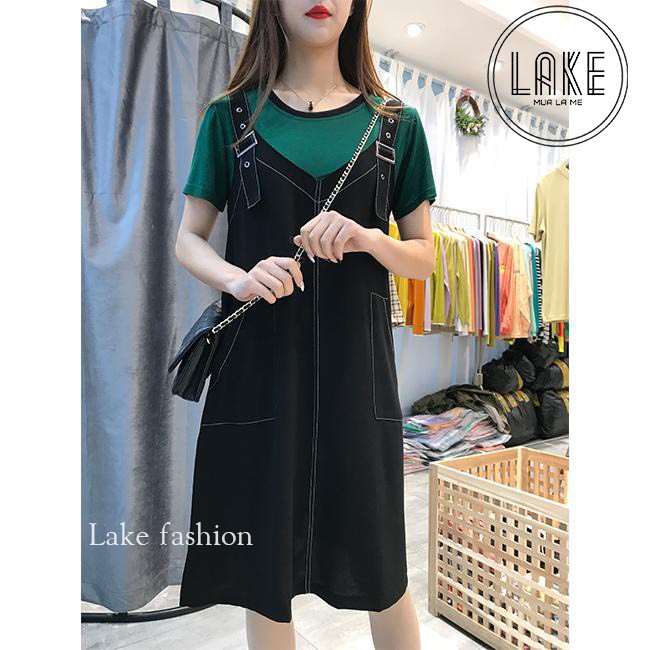 Váy yếm, yếm liền thân trẻ trung năng động Lake fashion