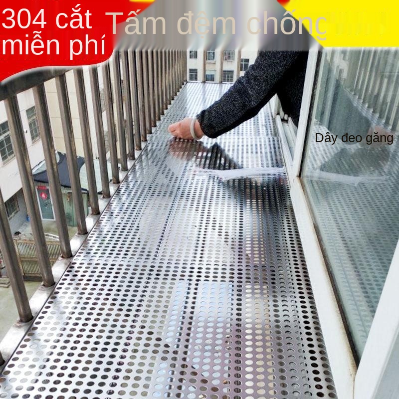 > tấm đệm cửa sổ chống trộm inox 304 ban công lưới hàng rào bảo vệ rơi Kệ hoa mọng nước Lỗ <