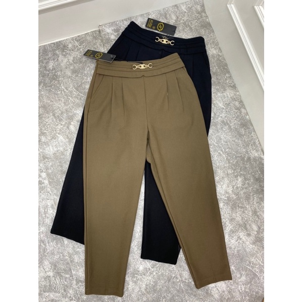 Quần baggy vải cạp xích