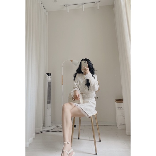 Set dạ tweed siêu xinh dáng mới