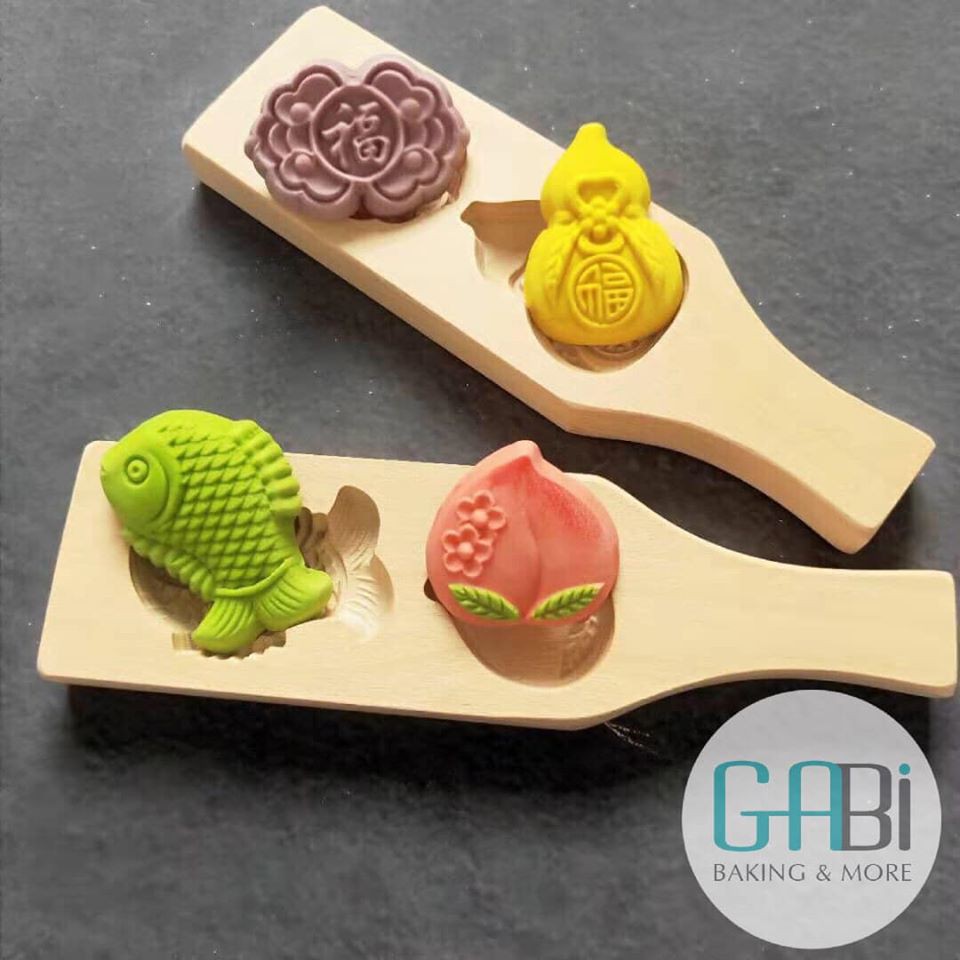 Khuôn trung thu gỗ 2 mặt đóng bánh 35g-65g