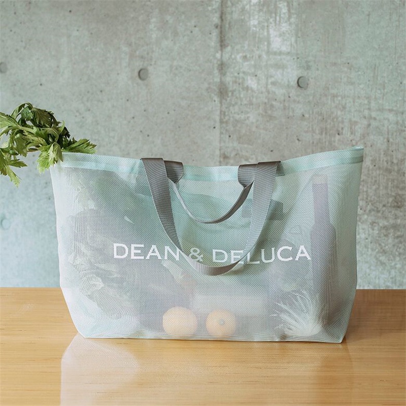 Nhật Bản Mới Phong Cách dean & deluca Túi Xách Lưới Đeo Vai Màu Hồng Xanh Lam Đen Đi Biển Nghỉ Mát