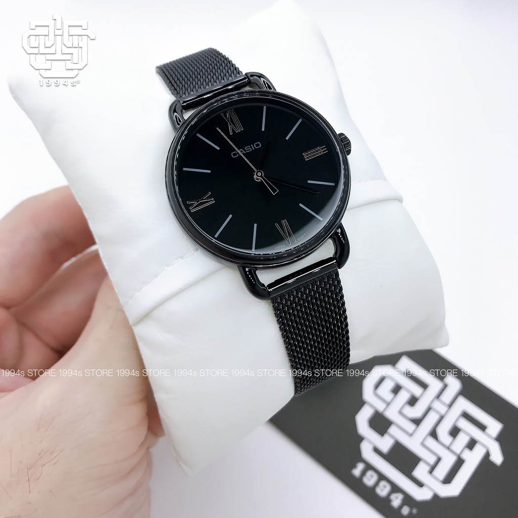 Đồng hồ nữ Casio LTP-E414 / LTP-E414MB-1A dây thép không gỉ, chống nước 50m, size 34mm, hàng chính hãng