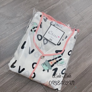 bộ pijama lụa mango tay dài quần dài