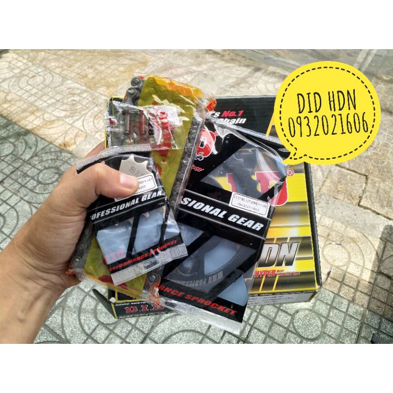 Nhông sên dĩa DID 10 ly xe Future X , Future 125 , Wave RS , S110