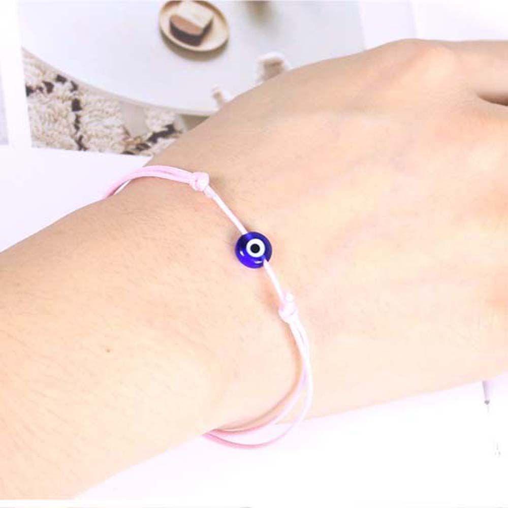 Vòng Tay Bùa May Mắn Màu Đỏ Đen Handmade Có Thể Điều Chỉnh Độ Dài
