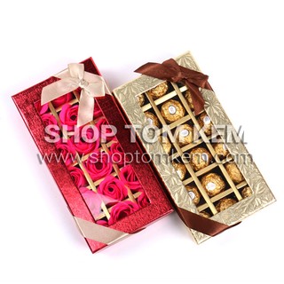 Hộp Chocolate 8 ngăn ánh kim M06